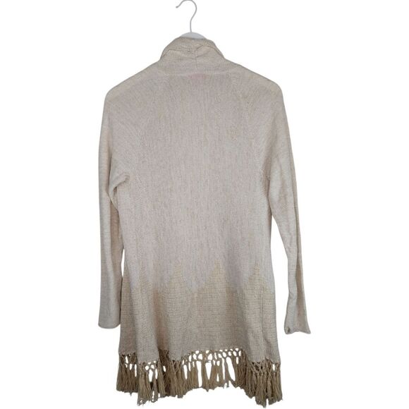 Lilly Pulitzer Tatum Long Fringe Hem Cardigan Off-white Size M - Picture 5 of 8